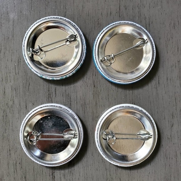 MTV Coffee & Gangsta Rap Button Pins Character Novelty Design Lot of 4 - Picture 2 of 3